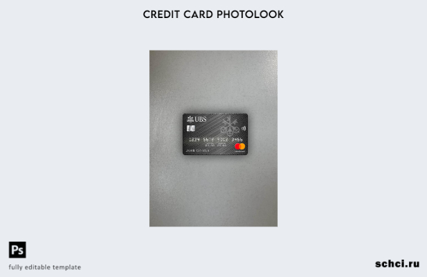 цифровая загрузка Monaco UBS Bank Mastercard Photolook, передний шаблон